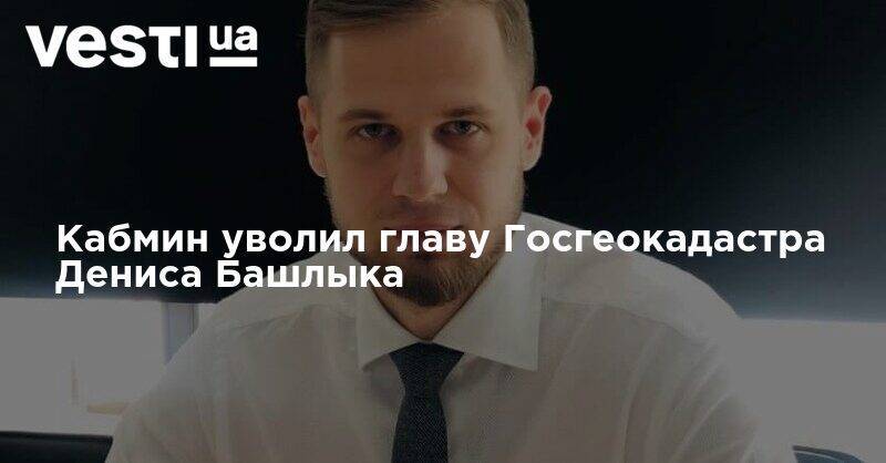 Кабмин уволил главу Госгеокадастра Дениса Башлыка - vesti.ua - Украина
