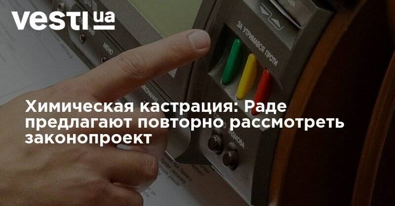 Илья Кива - Химическая кастрация: Раде предлагают повторно рассмотреть законопроект - vesti.ua