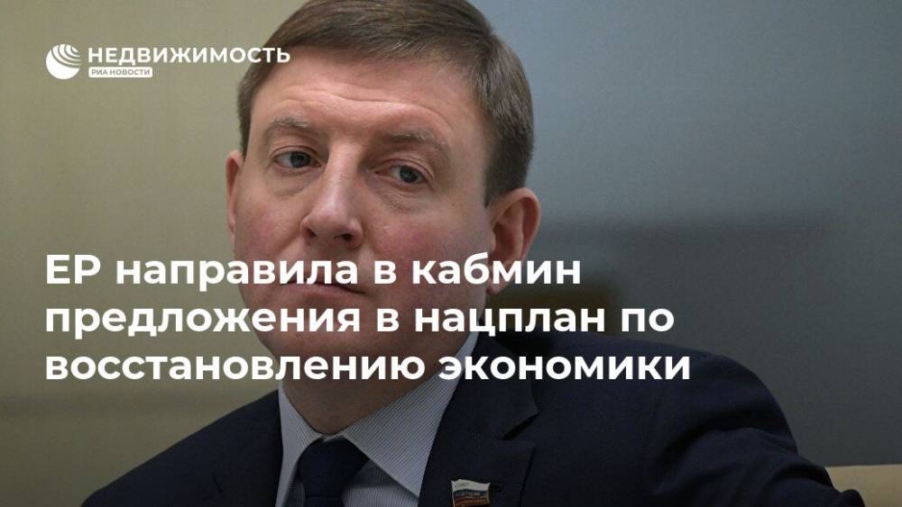 Владимир Путин - Андрей Турчак - ЕР направила в кабмин предложения в нацплан по восстановлению экономики - realty.ria.ru - Москва - Россия