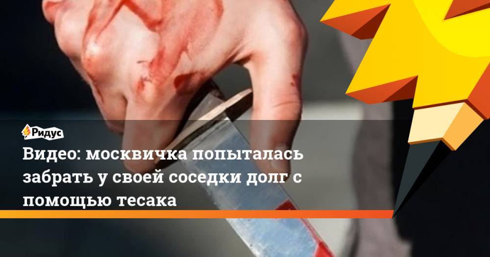 Видео: москвичка попыталась забрать у своей соседки долг с помощью тесака - ridus.ru - Москва