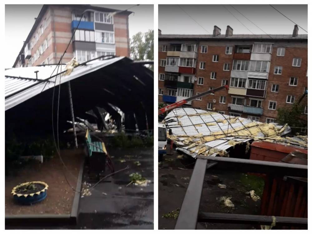 «Деревню сдуло»: в Сети публикуют видео разрушений после урагана в Кузбассе - gazeta.a42.ru - Мариинск