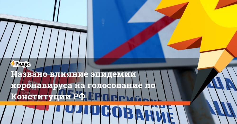 Владимир Шаповалов - Алексей Мартынов - Названо влияние эпидемии коронавируса на голосование по Конституции РФ - ridus.ru - Россия