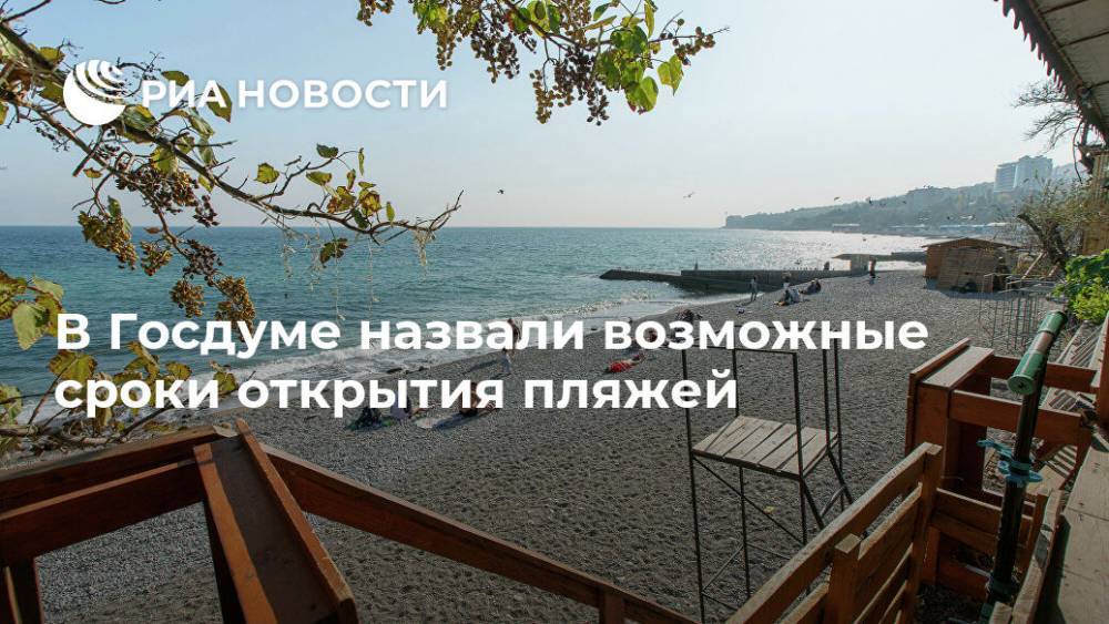 Михаил Дегтярев - Дмитрий Чернышенко - В Госдуме назвали возможные сроки открытия пляжей - ria.ru - Москва - Россия