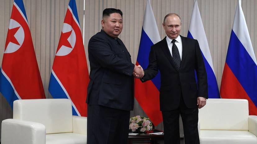 Владимир Путин - Ким Ченын - Путин наградил Ким Чен Ына медалью к 75-летию Победы - russian.rt.com - Россия - КНДР