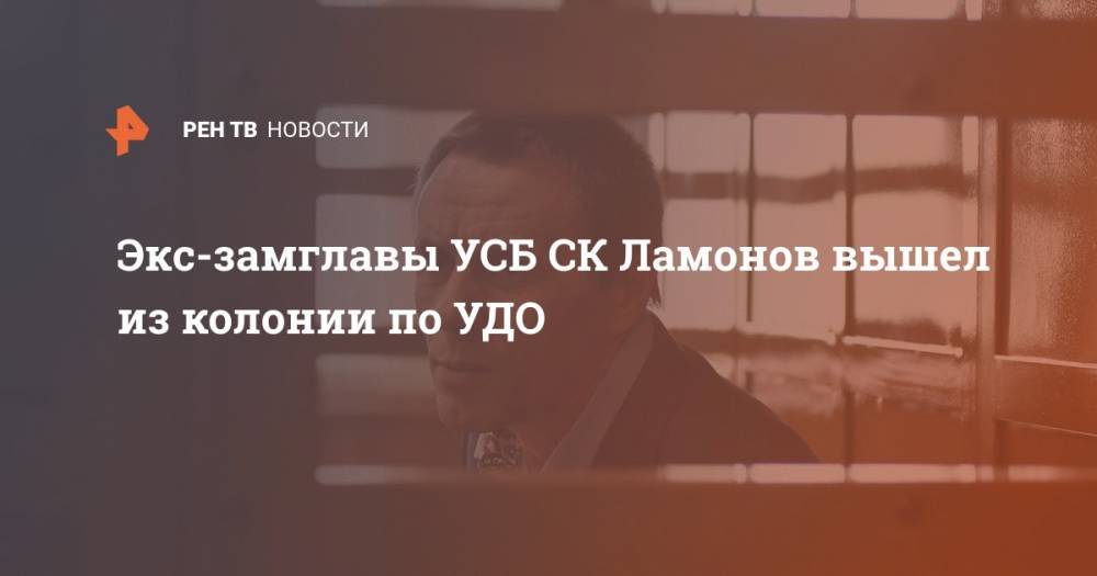 Экс-замглавы УСБ СК Ламонов вышел из колонии по УДО - ren.tv - Россия