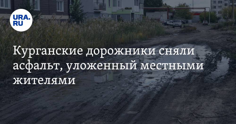 Вадим Шумков - Курганские дорожники сняли асфальт, уложенный местными жителями. ФОТО - ura.news - Курганская обл.