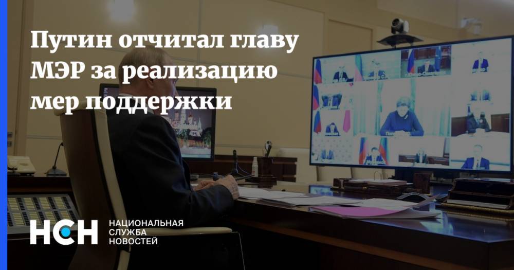 Владимир Путин - Максим Решетников - Путин отчитал главу МЭР за реализацию мер поддержки - nsn.fm - Россия