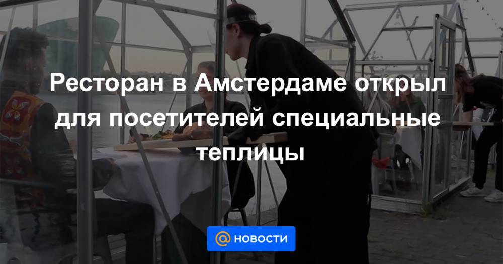 Ресторан в Амстердаме открыл для посетителей специальные теплицы - news.mail.ru - Амстердам