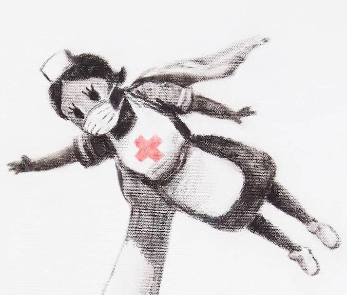 Бэнкси изобразил медсестру в виде супергероя - vm.ru - Англия - Великобритания