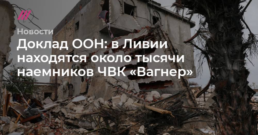 Доклад ООН: в Ливии находятся около тысячи наемников ЧВК «Вагнер» - tvrain.ru - Москва - Россия - Ливия