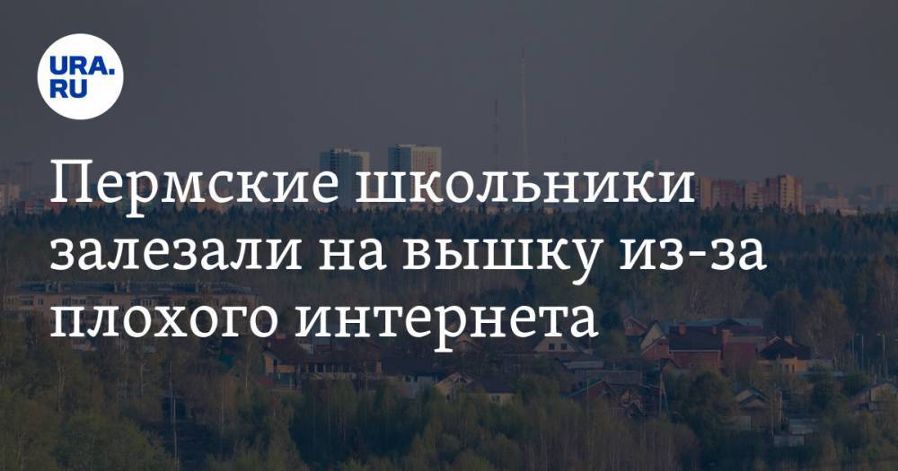 Пермские школьники залезали на вышку из-за плохого интернета. Местные власти поставят их на учет - ura.news - Пермь - Пермский край