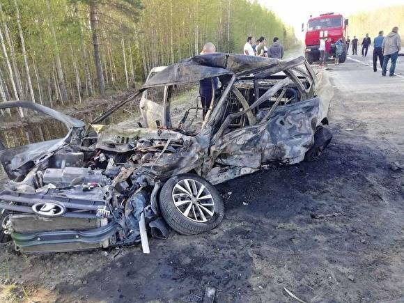 В ХМАО при столкновении легковых авто погибли два водителя - znak.com - Югра - район Нефтеюганский