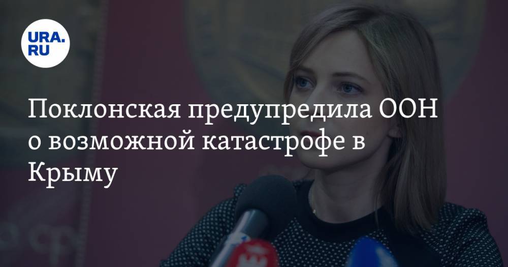 Наталья Поклонская - Мишель Бачелет - Поклонская предупредила ООН о возможной катастрофе в Крыму - ura.news - Украина - Крым