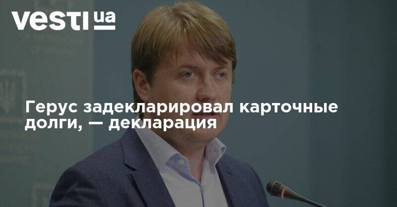 Андрей Герус - Герус задекларировал карточные долги, — декларация - vesti.ua