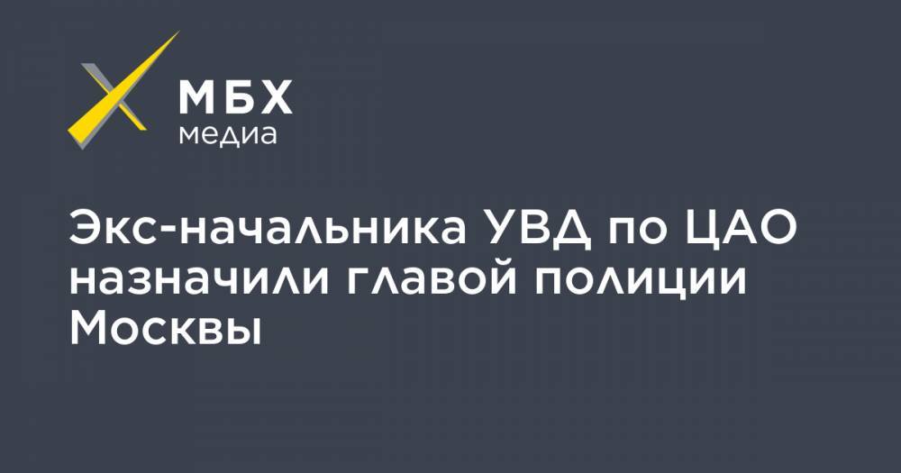 Владимир Путин - Иван Голунов - Экс-начальника УВД по ЦАО назначили главой полиции Москвы - mbk.news - Москва