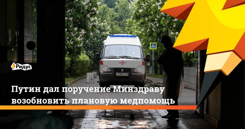 Владимир Путин - Михаил Мишустин - Путин дал поручение Минздраву возобновить плановую медпомощь - ridus.ru - Россия