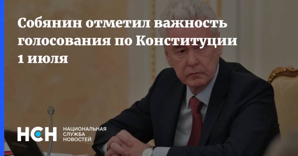 Сергей Собянин - Собянин отметил важность голосования по Конституции 1 июля - nsn.fm - Москва - Россия