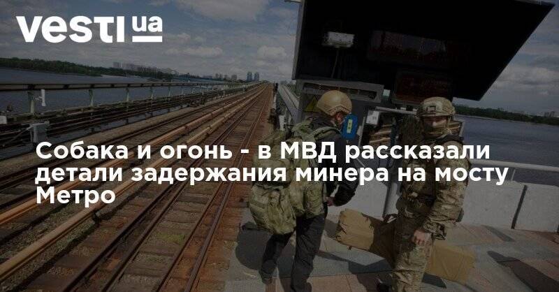 Артем Шевченко - Собака и огонь - в МВД рассказали детали задержания минера на мосту Метро - vesti.ua - Украина