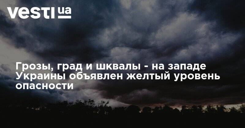 Грозы, град и шквалы - на западе Украины объявлен желтый уровень опасности - vesti.ua - Украина