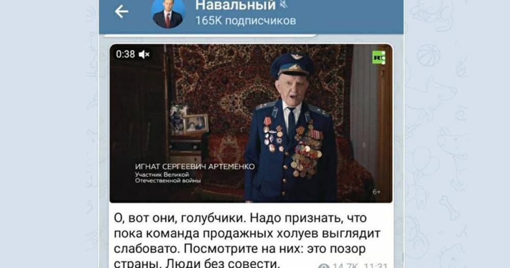 Алексей Навальный - Игнат Артеменко - Ветерану стало плохо из-за слов Навального - ren.tv