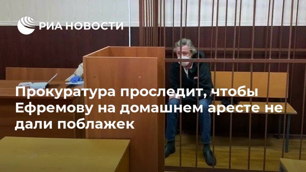 Михаил Ефремов - Людмила Нефедова - Прокуратура проследит, чтобы Ефремову на домашнем аресте не дали поблажек - ria.ru - Москва