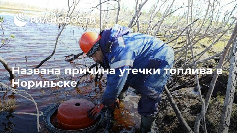 Названа причина утечки топлива в Норильске - ria.ru - Москва - Норильск