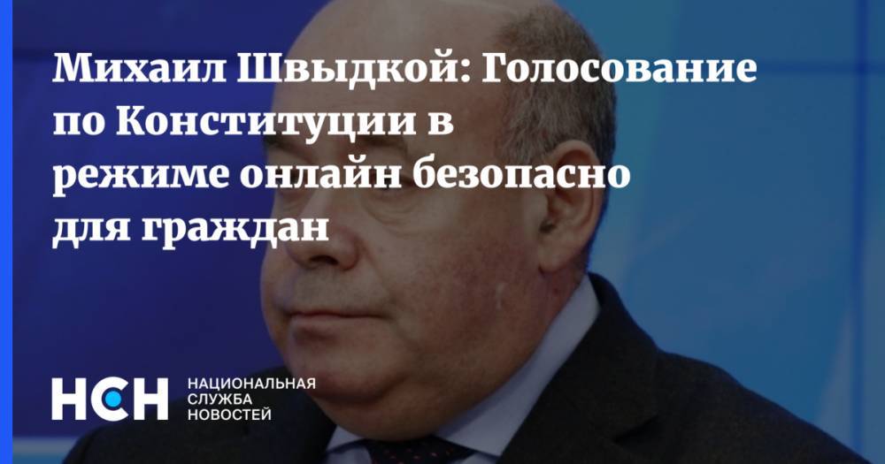 Михаил Швыдкой - Михаил Швыдкой: Голосование по Конституции в режиме онлайн безопасно для граждан - nsn.fm - Москва - Россия - Нижний Новгород