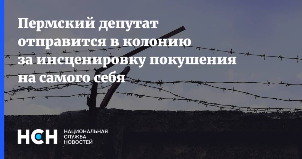 Пермский депутат отправится в колонию за инсценировку покушения на самого себя - nsn.fm - Пермский край