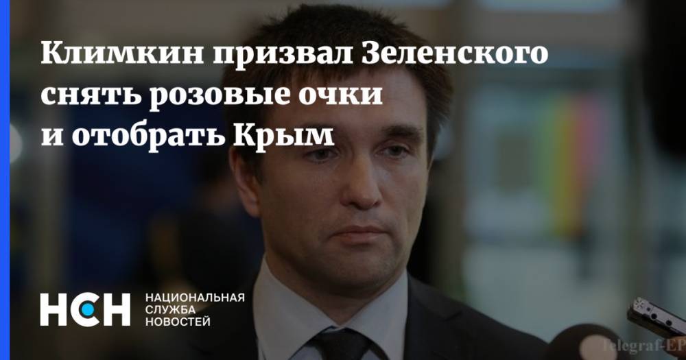 Владимир Зеленский - Павел Климкин - Климкин призвал Зеленского снять розовые очки и отобрать Крым - nsn.fm - Россия - Украина - Крым