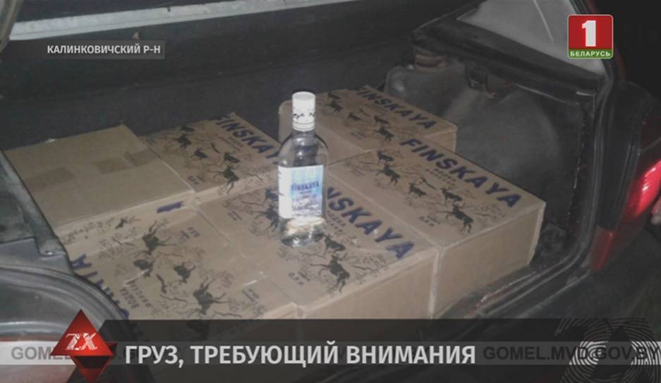 160 бутылок российской водки нашли в машине жителя Петриковского района - tvr.by - район Петриковский - Калинковичи