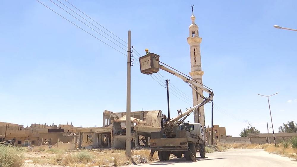 В Пальмире восстановили уничтоженные боевиками электросети - tvc.ru - Сирия - Пальмира