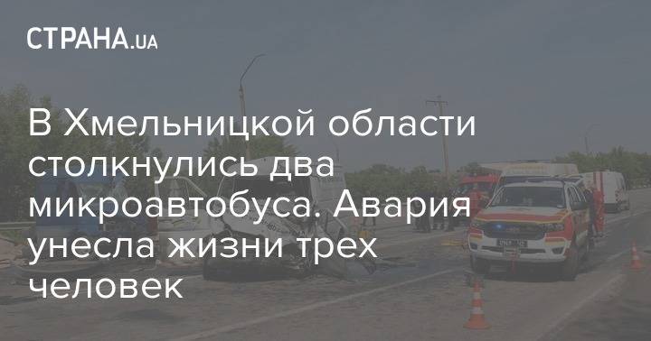 В Хмельницкой области столкнулись два микроавтобуса. Авария унесла жизни трех человек - strana.ua - Украина - Хмельницкая обл.