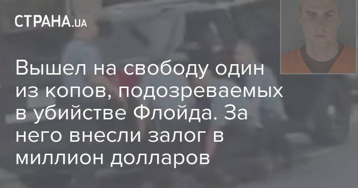 Джордж Флойд - Дерек Шовин - Вышел на свободу один из копов, подозреваемых в убийстве Флойда. За него внесли залог в миллион долларов - strana.ua - New York