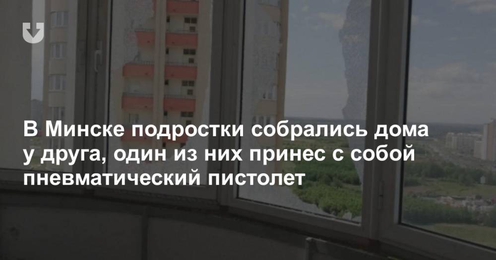 В Минске подростки собрались дома у друга, один из них принес с собой пневматический пистолет - news.tut.by - Минск