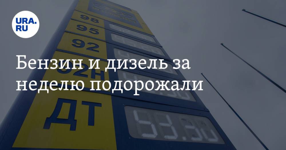 Бензин и дизель за неделю подорожали - ura.news - Россия - респ.Тыва - Курская обл. - Тамбовская обл. - Кызыл
