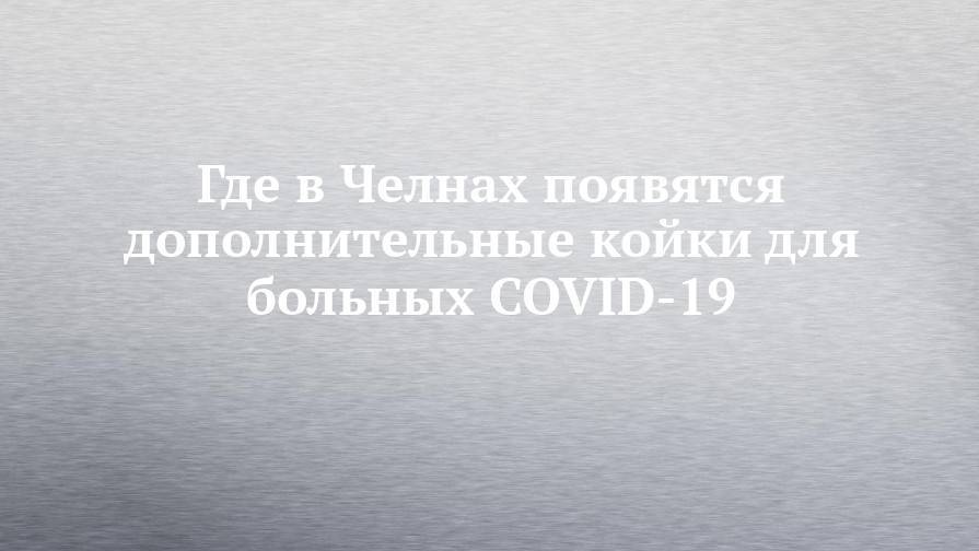 Александр Николаев - Где в Челнах появятся дополнительные койки для больных COVID-19 - chelny-izvest.ru