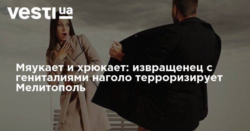 Мяукает и хрюкает: извращенец с гениталиями наголо терроризирует Мелитополь - vesti.ua - Харьков - Мелитополь - Мариуполь