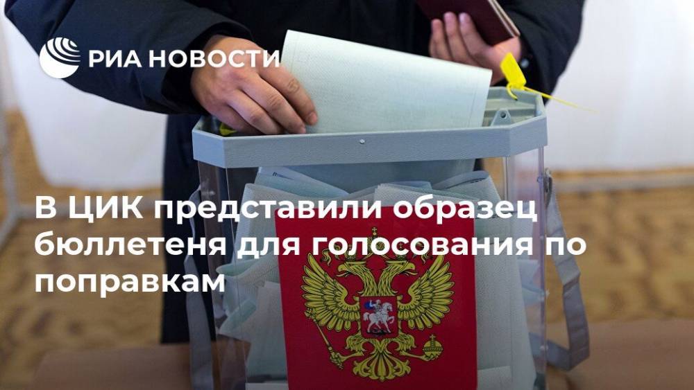 В ЦИК представили образец бюллетеня для голосования по поправкам - ria.ru - Москва - Россия