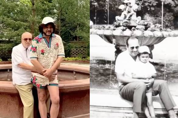 Филипп Киркоров - Бедрос Киркоров - 50 лет спустя: Киркоров сел на колено отца ради фото - vm.ru - Россия