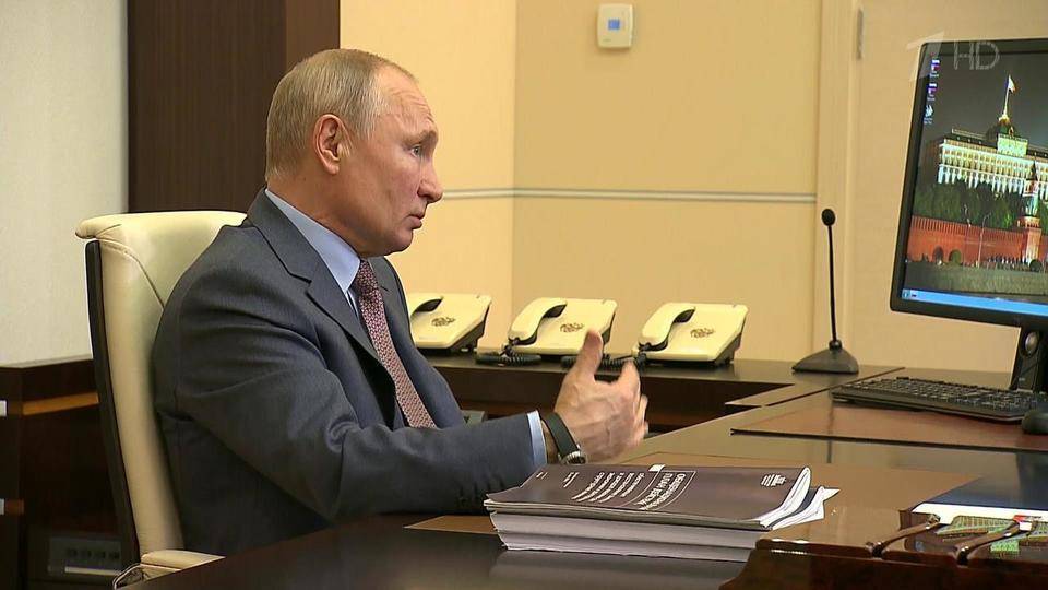 Владимир Путин - Михаил Мишустин - Владимир Путин обсудил план по восстановлению российской экономики с Михаилом Мишустиным - 1tv.ru