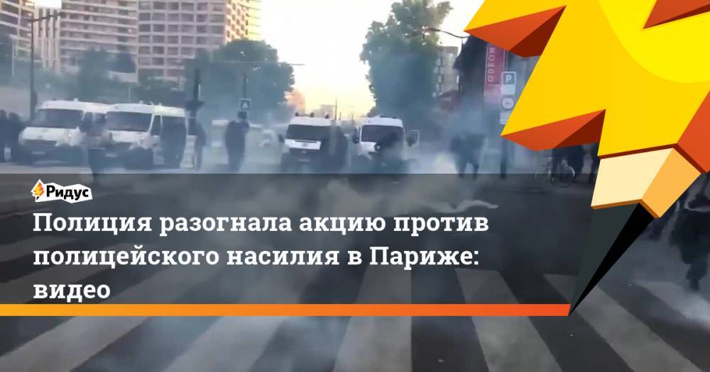 Полиция разогнала акцию против полицейского насилия в Париже: видео - ridus.ru - США - Франция - Париж