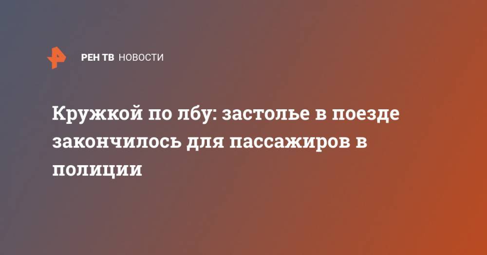 Кружкой по лбу: застолье в поезде закончилось для пассажиров в полиции - ren.tv - Москва