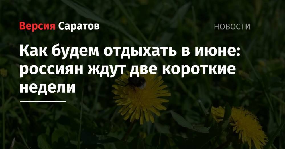 Владимир Путин - Как будем отдыхать в июне: россиян ждут две короткие недели - nversia.ru - Москва - Россия