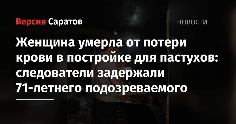 Женщина умерла от потери крови в постройке для пастухов: следователи задержали 71-летнего подозреваемого - nversia.ru - район Энгельсский
