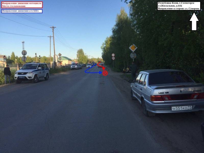 В Сосногорске в ДТП попал байкер с 62 нарушениями за плечами - komiinform.ru - Сосногорск