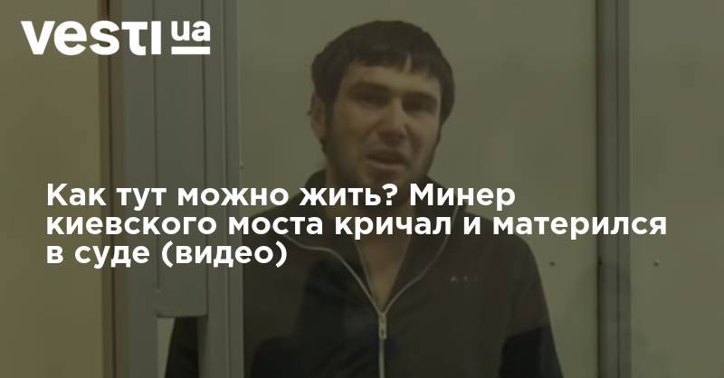 Как тут можно жить? Минер киевского моста кричал и матерился в суде (видео) - vesti.ua - Киевская обл.