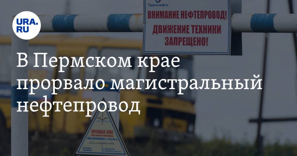В Пермском крае прорвало магистральный нефтепровод - ura.news - Пермь - Пермский край - Норильск