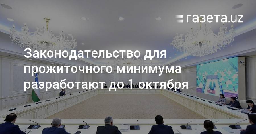 Шавкат Мирзиеев - Законодательство для прожиточного минимума разработают до 1 октября - gazeta.uz - Узбекистан