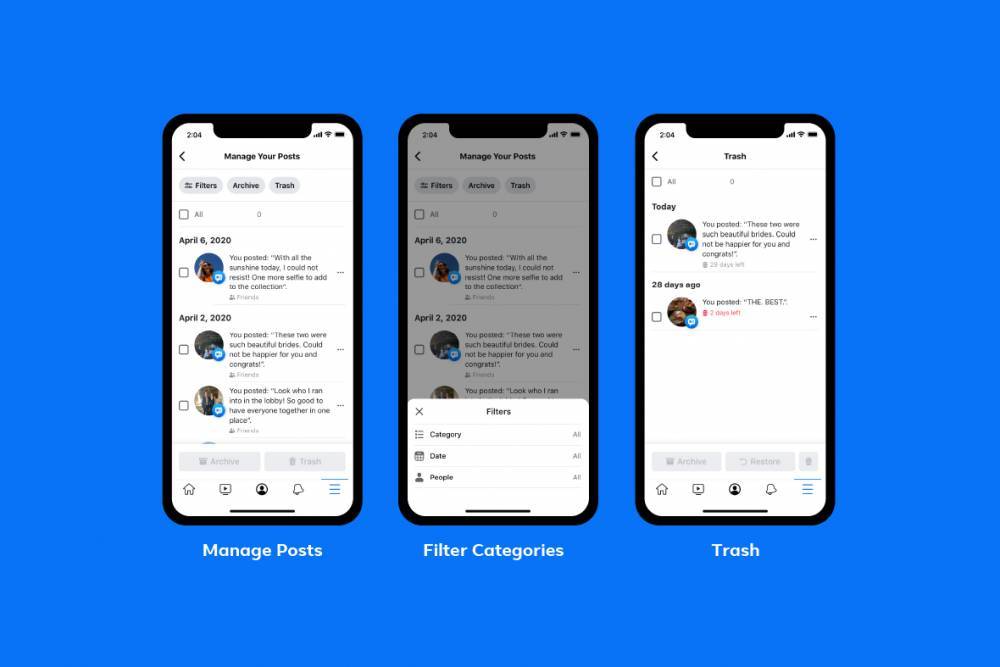 Facebook запускает инструмент для более лёгкого удаления старых публикаций с платформы - itc.ua - Украина