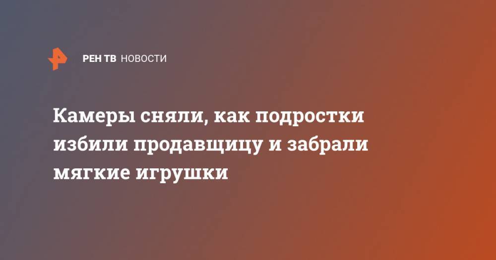 Камеры сняли, как подростки избили продавщицу и забрали мягкие игрушки - ren.tv - Санкт-Петербург - Магнитогорск